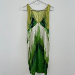 Roberto Cavalli Green Silk Dress